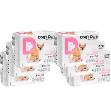 Imagem de Kit 6 Fralda Higiênica Descartável Dogs Care Para Cachorro Fêmea M 72 unidades