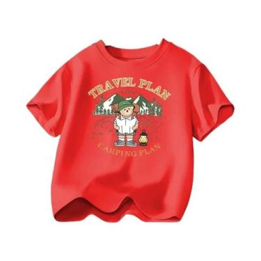 Imagem de Camiseta De Algodão Para Meninos Com Estampa De Urso De Pelúcia Explor