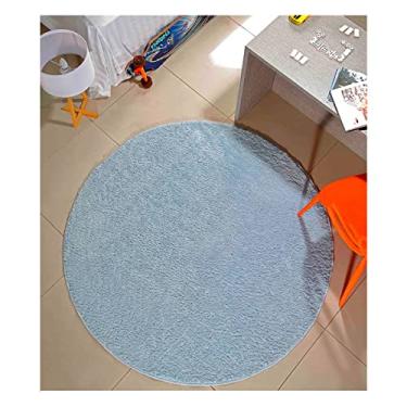 Imagem de Tapete Para Sala e Quarto Redondo 1,50m Classic Oasis Cor: Azul Bebê