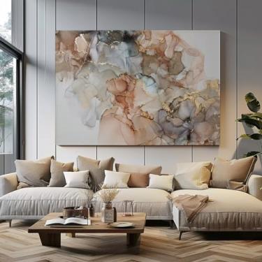 Imagem de Quadro Grande Para Sala Quarto Decorativo Abstrato Elegante Luxo Moderno Escritório Horizontal (120x80 cm)