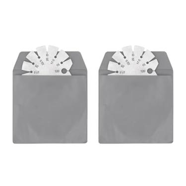 Imagem de Cryfokt Medidor Chanfrado de Machado, Aço Inoxidável, Ferramenta de Verificação de Borda Durável para Profissionais de Marcenaria e Entusiastas de Diy, 2 Peças