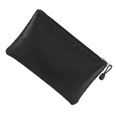 Imagem de GLOGLOW Bolsa de Armazenamento/bolsa de Armazenamento, Silicone Líquido à Prova d'água, 11,4 X 7,9 pol., para Laptop de Dinheiro de Passaporte, Documento Preto Resistente Ao Fogo Nan (27 * 16CM)