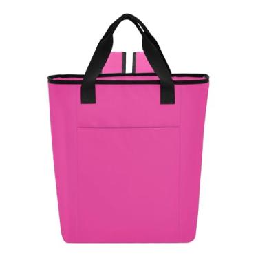 Imagem de Bolsa térmica para garrafas, rosa camélia, quente, fria, isolada, 36 latas, bolsa de livros para mulheres e viagens