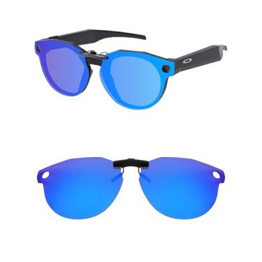 Imagem de HILEEN Clip-on polarizado para óculos de sol Oakley Meta HSTN OW8002 51 mm - Azul gelo