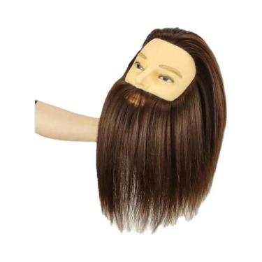 Imagem de Cabeça De Manequim Para Estilização De Cabelo Masculino Com Cabelo Sin