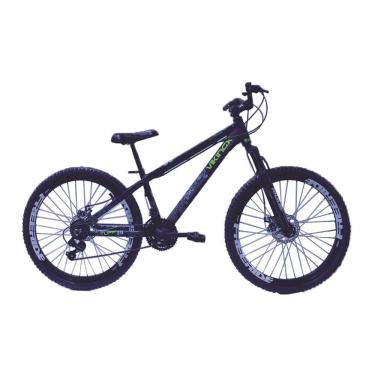 Imagem de Bicicleta Vikingx Tuff 30 Freeride Aro 26 Freio A Disco Cambios Shimano Preto Amarelo Neon