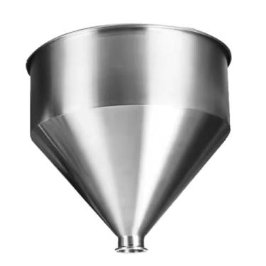 Imagem de Funil de Cervejaria Sanitário Inox 304, 10L 30cm ID Espesso para Dosagem Pó de Grão, Uso Alimentar (1 Peça)(B)