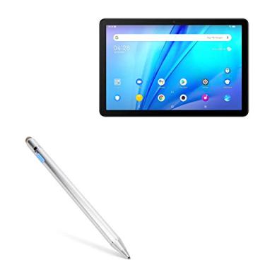 Imagem de Caneta Stylus TCL Tab 10s, BoxWave [AccuPoint Active Stylus] Stylus eletrônico com ponta ultrafina para TCL Tab 10s - Prata metálica