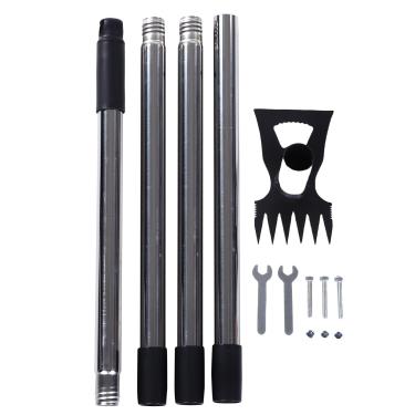 Imagem de aqxreight Ferramenta de Jardim Enxada 2 Em 1, Enxada de Jardim de 63 Polegadas Com Alça Longa Ajustável, Cultivador de de 5 Dentes para Plantio de Jardinagem