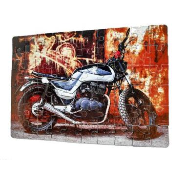 Imagem de 4 Quebra-Cabeça Cognitivo Idosos Motocicletas  24 pc - Coleção TEA e A