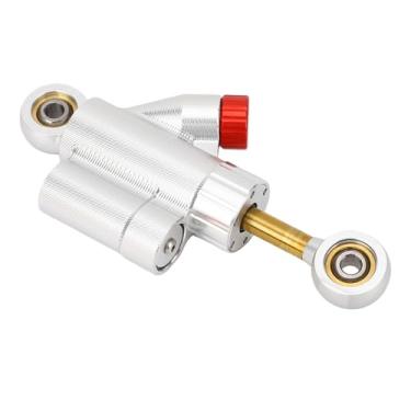 Imagem de Fabater Estabilizador de Amortecedor de Direção Ajustável CNC para Motocicleta Estabilidade Aprimorada para Maior Segurança No Trânsito Liga de Alumínio Universal para Todas As Motocicletas (Prata)