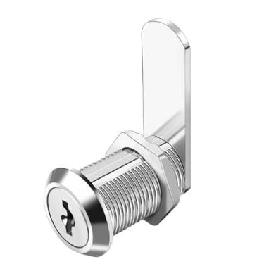 Imagem de Nextpal Fechaduras de came com chave, conjunto de fechadura de caixa de ferramentas cilíndrica com chaves, seguro para gavetas de compartimento de armazenamento de trailer, máquina de venda automática