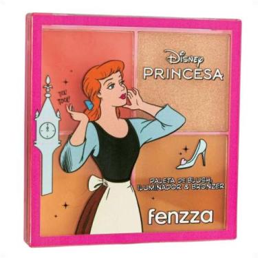 Imagem de Paleta De Blush, Iluminador e Bronzer Fenzza Disney Princesa Dream Com
