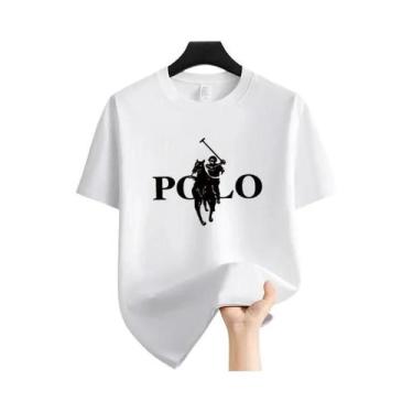 Imagem de Camiseta Casual Masculina De Gola Redonda Com Manga Curta Confortável 