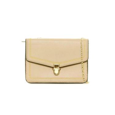 Imagem de Bolsa Transversal Alça Corrente Dourada Básica Nude