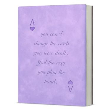 Imagem de Purple Ace Card Inspirational Journal Girly Preppy You Can't Change the Cards Notebook Motivational Gifts for Women