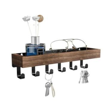 Imagem de Prateleira De Armazenamento De Madeira Montada Na Parede, Prateleira F