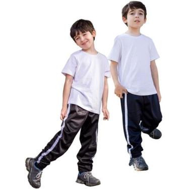 Imagem de 2 Calças Jogger Infanto Juvenil Helanca Agasalho Inverno 424 - J94, 1 