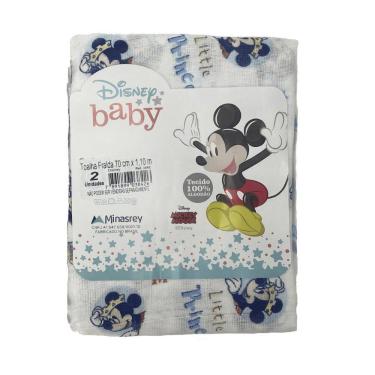 Imagem de 2 Toalhas Fralda Disney Baby - Mickey Coisas De Bebê