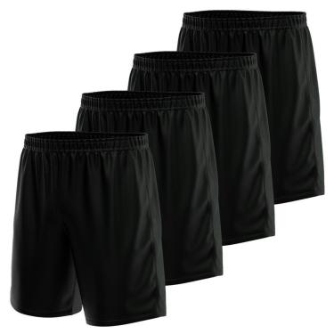 Imagem de Kit 4 Calção Short Futebol Basquete Vôlei Bermuda Dry Treino Academia-Masculino
