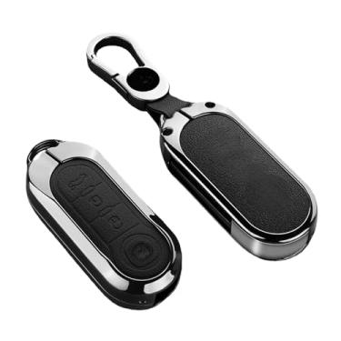 Imagem de Capa protetora para chave remota de carro, compatível com fiat ducato 500 500l panda grande punto lancia musa(E-black keychain)