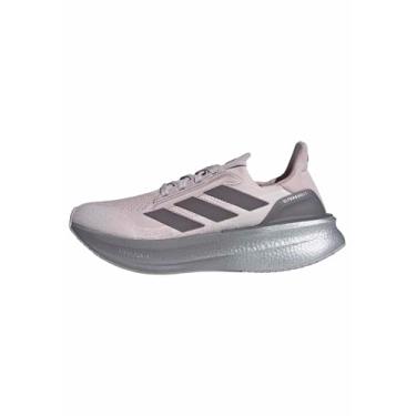 Imagem de adidas Tênis de corrida feminino Ultraboost 5X, Roxo gelo/óxido marrom-acastanhado/prata metálico, 35