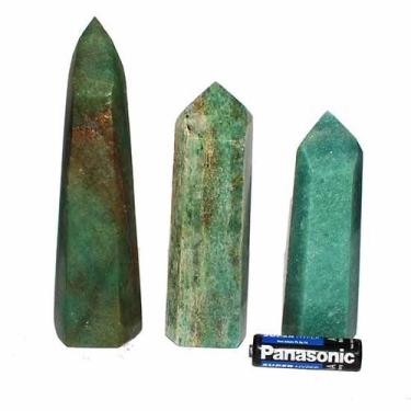 Imagem de Ponta Aventurina Azul Natural Sextavado 15 a 20 cm Tipo B - Cristaisde