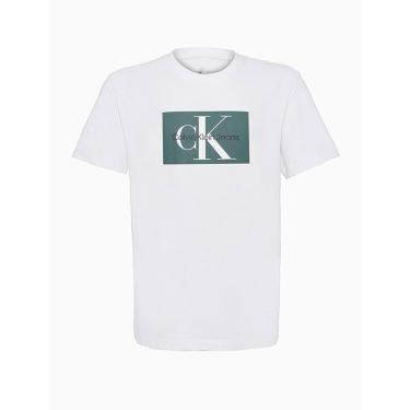 Imagem de Camiseta Infantil Calvin klein Boy Re Issue Retângulo Branco-Masculino