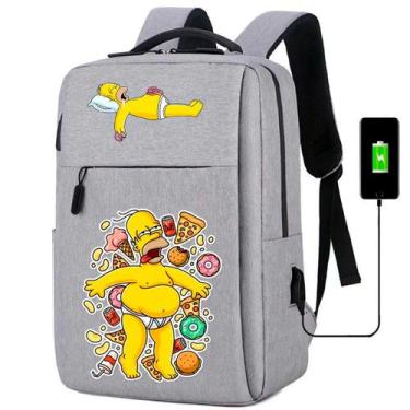 Imagem de Mochila Escolar Usb Infantil Sipisons Amarela Estilo Desenho Para Trab