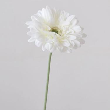 Imagem de 6 peças de flores artificiais, crisântemo vento sol flores artificiais margaridas artificiais, resistentes a UV ao ar livre com hastes para buquês de casamento, decoração de casa ou centros de mesa de