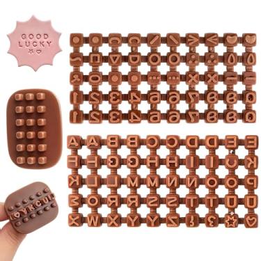 Imagem de 100 carimbos de letras para polímeros de argila de cerâmica - 3 estilos de símbolos de números do alfabeto para chocolate de biscoito - para letras de carimbos de biscoito, assar, moldes de gravação