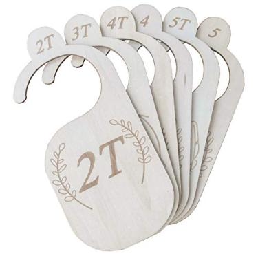 Imagem de Divisórias de armário de bebê infantil: organizadores de roupas infantis, cabides de roupas de bebê, organizadores de armário de roupas, conjunto de 6 (clássico)