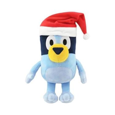 Imagem de Bonecos De Pelúcia Bluey Bingo 20/30CM Com Chapéu De Natal, Olhos Bril