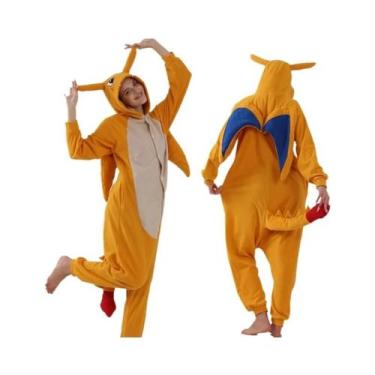 Imagem de Pijama Macacão Adulto De Anime Dragão Fantasia De Halloween Para Festa