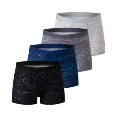 Imagem de Shorts Boxer Confortáveis Para Homens Em Tamanhos Grandes, Estampados,