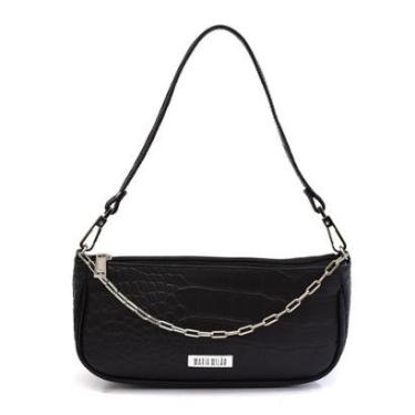 Imagem de Bolsa Transversal Maria Milão Baguete Corrente Preto-Feminino