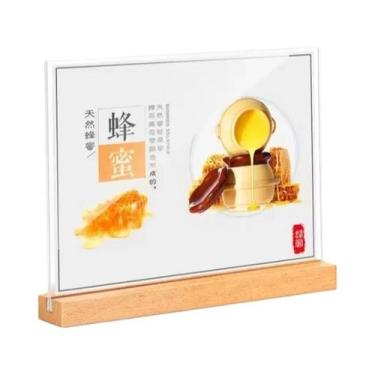 Imagem de Suporte De Cartão De Mesa Em Acrílico Transparente A4 A5 A6 Com Base D