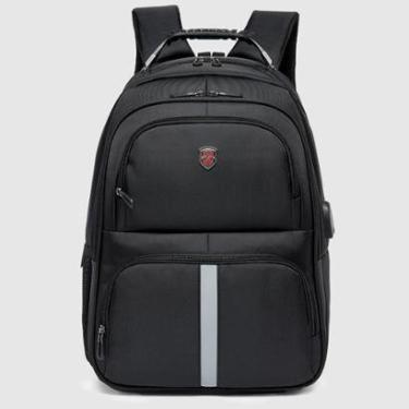 Imagem de Mochila Executiva Swissport Alça Cabo De Aço Reforçada Trabalho Para Laptop Com Saída USB 23 Litros-Unissex