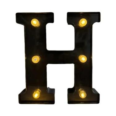 Imagem de Letras E Números De LED Pretos Iluminados Para Decoração De Casa, Bar,