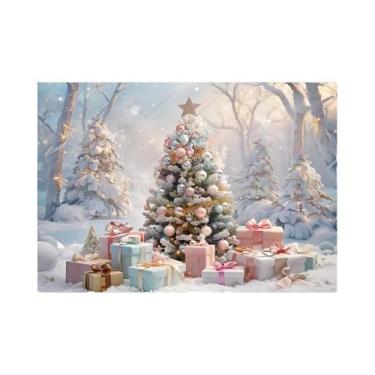 Imagem de Guirlanda Branca De Natal Para Lareira, Cenário De Festa De Fim De Ano