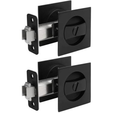 Imagem de Fechadura de bolso dourada quente preta fosca contemporânea (pacote co