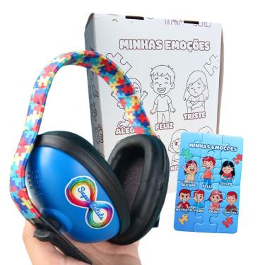 Imagem de Abafador De Ruido Para Autistas Com Super Caixa Para Colorir e Quebra-cabeça