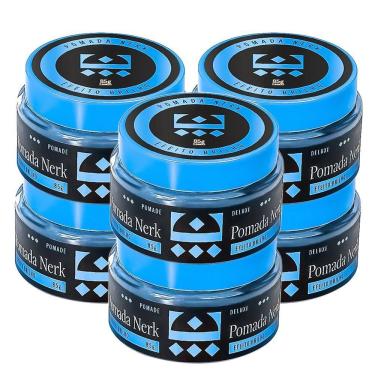 Imagem de Kit 6 Pomada Modeladora Nerk Efeito Brilho Embaixador 85G