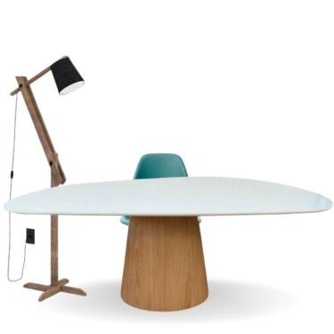 Imagem de Mesa De Jantar Cone Oval Orgânica 140x90cm