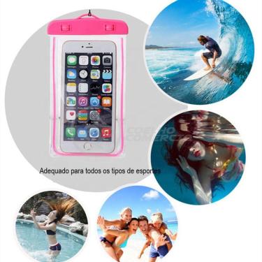 Imagem de Capa Bolsa A Prova Dágua Impermeável Universal Para Rosa