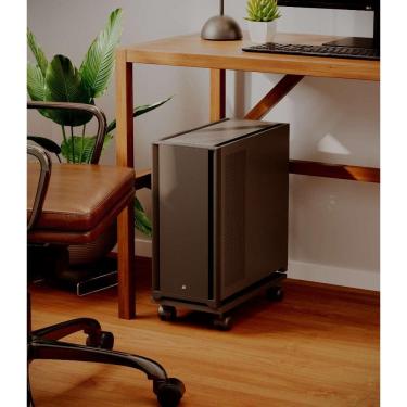 Imagem de Base para CPU Puglia Preto com Rodízios Base para Gabinete de PC