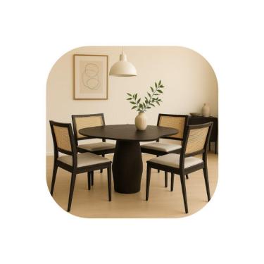 Imagem de Mesa Cone De Jantar Organica Vucan Em Freijo 120x100cm