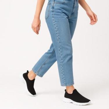 Imagem de Tênis Feminino Casual Calce Facil Slip Sem Cadarço Caminhada Confortavel-Feminino