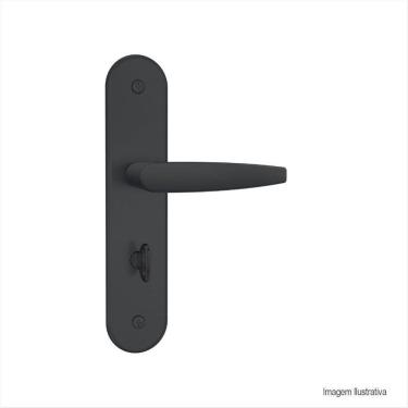 Imagem de Fechadura De Porta 824/33 Banheiro Espelho Preto Fosco Stam