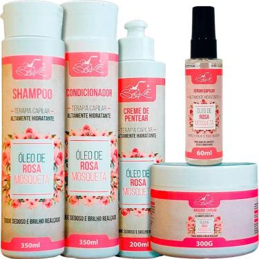 Imagem de Belkit Rosa Mosqueta - Kit Terapia Capilar Hidratante Sérum (5 Produtos)